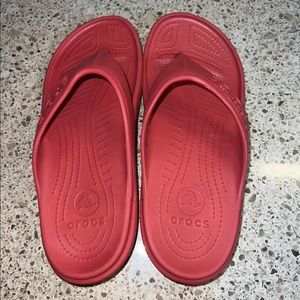 Crocs Flip Flops Pink US Size 7 Men or 9 Women's Thong Unisex Comfort